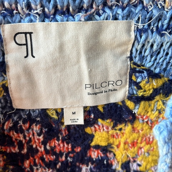 Anthropologie Pilcro Embroidered Earth Cardigan Sweater Iconic World ๐ EUC - Picture 11 of 16